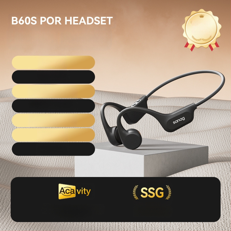 sanag Bluetooth austiņas ar kaula vadāmību, IPX8 ūdensizturīgas, Bluetooth 5.3, darbības diapazons 10 m, 4–8 stundu darbība, abpusējs stereo