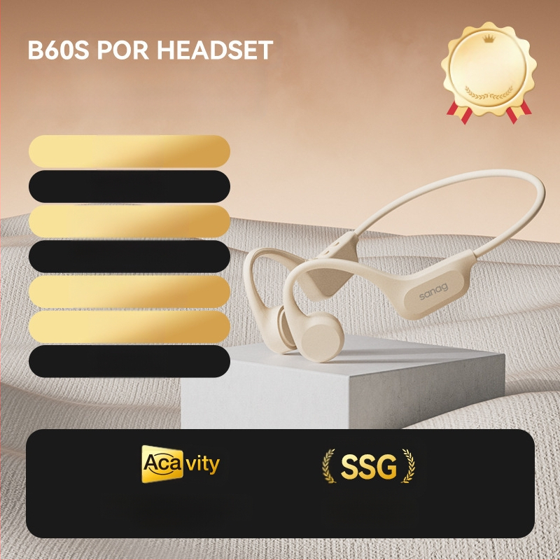 sanag Bluetooth austiņas ar kaula vadāmību, IPX8 ūdensizturīgas, Bluetooth 5.3, darbības diapazons 10 m, 4–8 stundu darbība, abpusējs stereo