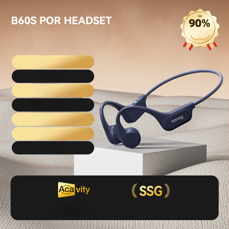 sanag Bluetooth austiņas ar kaula vadāmību, IPX8 ūdensizturīgas, Bluetooth 5.3, darbības diapazons 10 m, 4–8 stundu darbība, abpusējs stereo