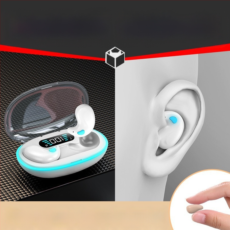 Ultra plānas mini bezvadu Bluetooth austiņa, in-ear dizains, Bluetooth 5.0, 10 m diapazons, stereo zvani, ūdensizturīga