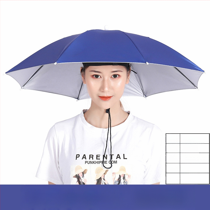 Ομπέρλα-καπέλο, 8 ράβδες, πολυεστερικό ύφασμα 170T, χειροκίνητο άνοιγμα, εκτύπωση λογοτύπου