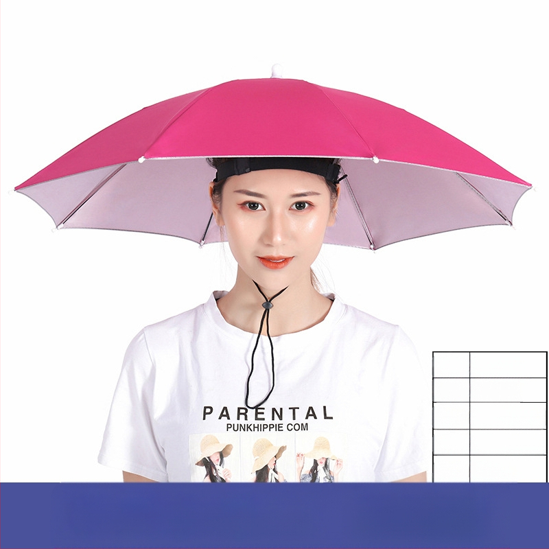 Ομπέρλα-καπέλο, 8 ράβδες, πολυεστερικό ύφασμα 170T, χειροκίνητο άνοιγμα, εκτύπωση λογοτύπου