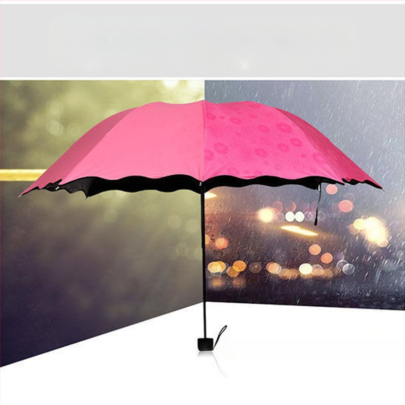 Ομπρέλα τριών τμημάτων με ύφασμα αντίκτυπου 190T, 8 μεταλλικά μπράτσα, UV προστασία UPF πάνω από 40, χειροκίνητο άνοιγμα/κλείσιμο