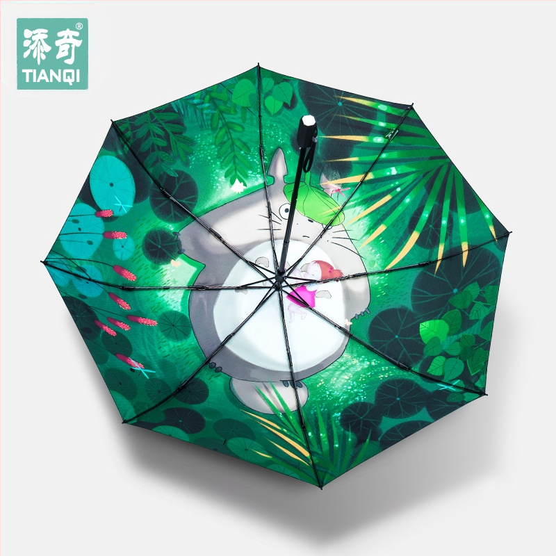 Αναδιπλούμενη ομπρέλα με μοτίβο ανθών κερασιάς, UV προστασία >50, πλαίσιο με 8 ραβδιά, ύφασμα 210T, χειροκίνητη λειτουργία