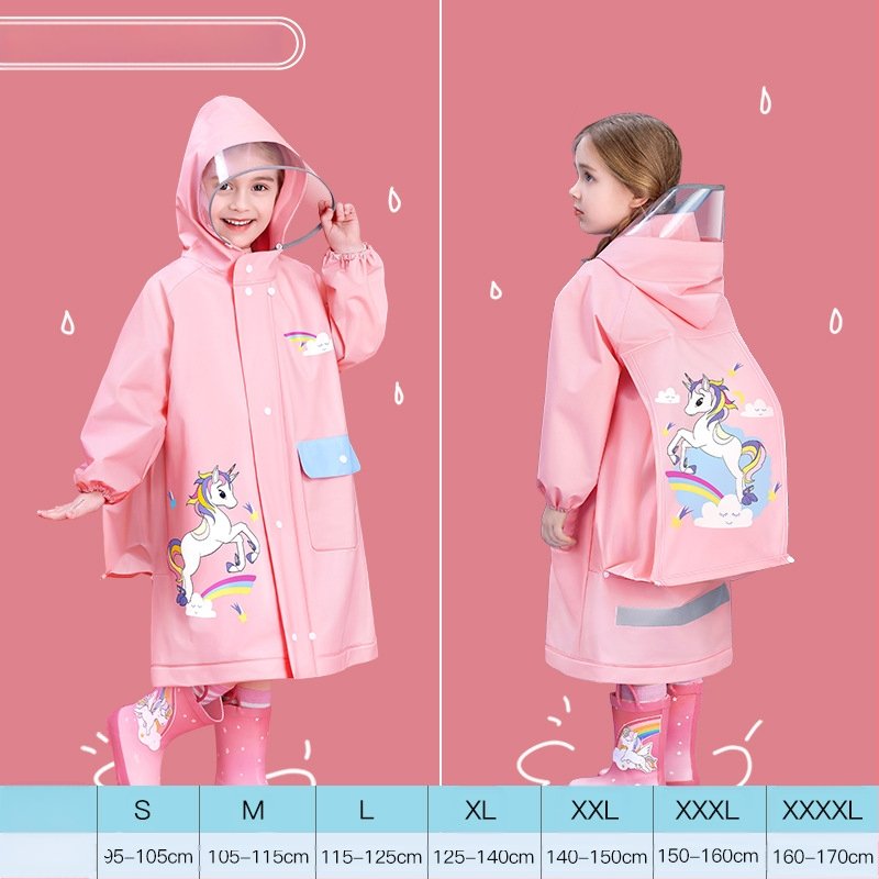 Детски дъждовен пончо, EVA плат, дебелина 0.15, тегло 250 г, за деца