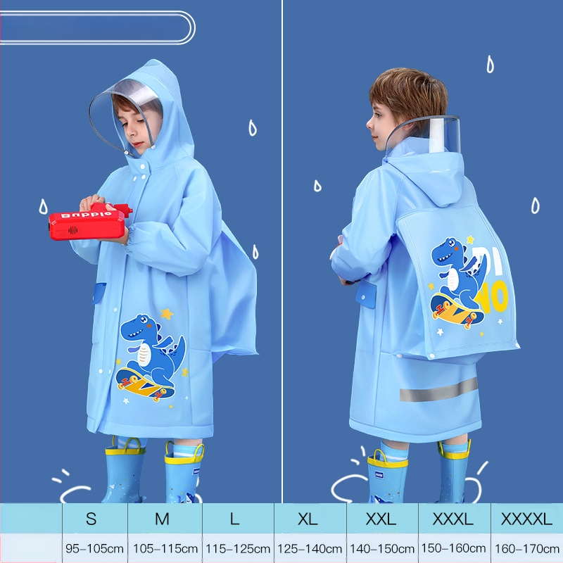 Детски дъждовен пончо, EVA плат, дебелина 0.15, тегло 250 г, за деца