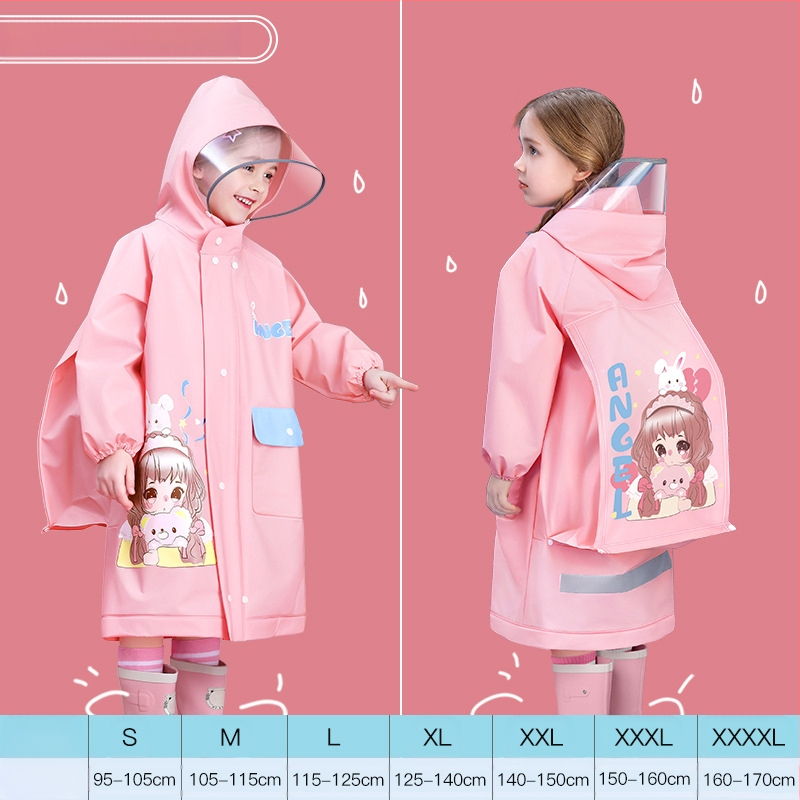 Детски дъждовен пончо, EVA плат, дебелина 0.15, тегло 250 г, за деца