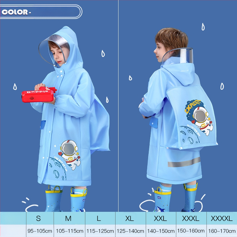 Детски дъждовен пончо, EVA плат, дебелина 0.15, тегло 250 г, за деца