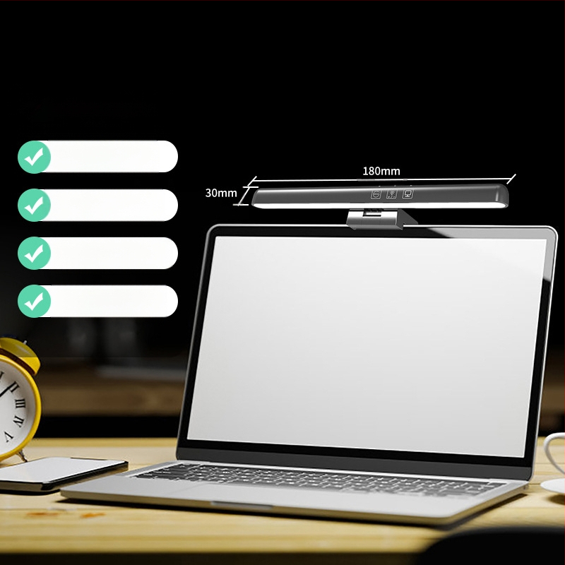 LED лампа за закачване на екран с USB захранване, докосване за регулиране на яркостта, защита на очите, интелигентно управление, асиметричен източник на светлина