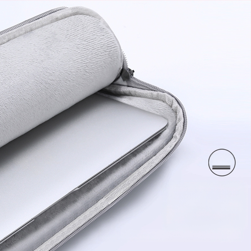 Персонализирана водоустойчива подплатена вътрешна чанта за лаптоп, полиестер, плътна плюшена подплата, унисекс