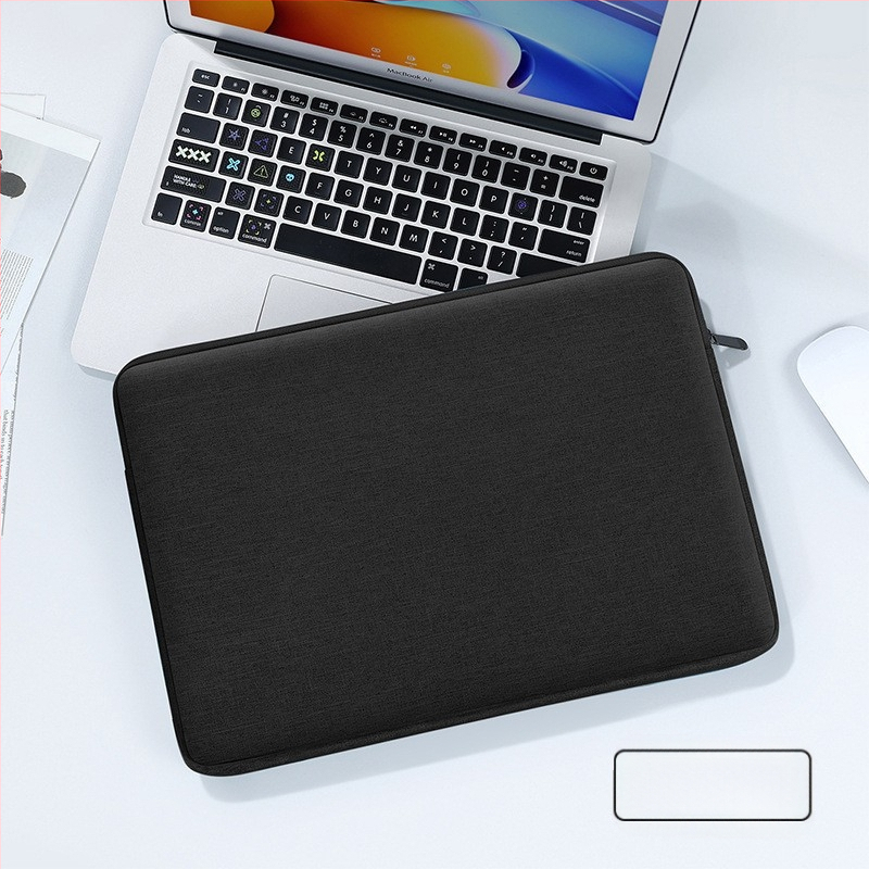 Персонализирана водоустойчива подплатена вътрешна чанта за лаптоп, полиестер, плътна плюшена подплата, унисекс