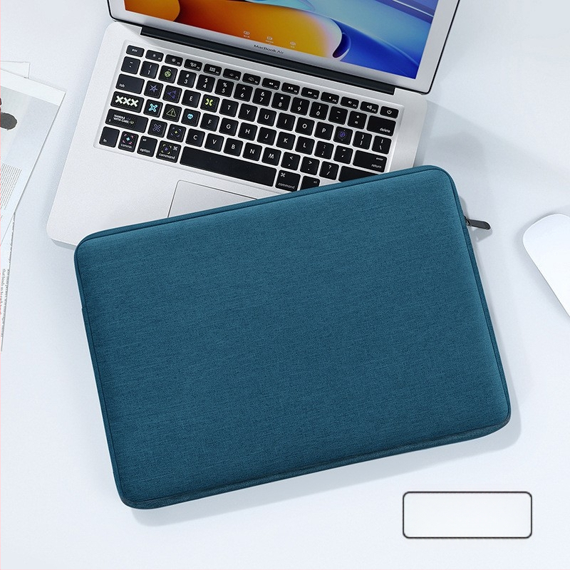 Персонализирана водоустойчива подплатена вътрешна чанта за лаптоп, полиестер, плътна плюшена подплата, унисекс