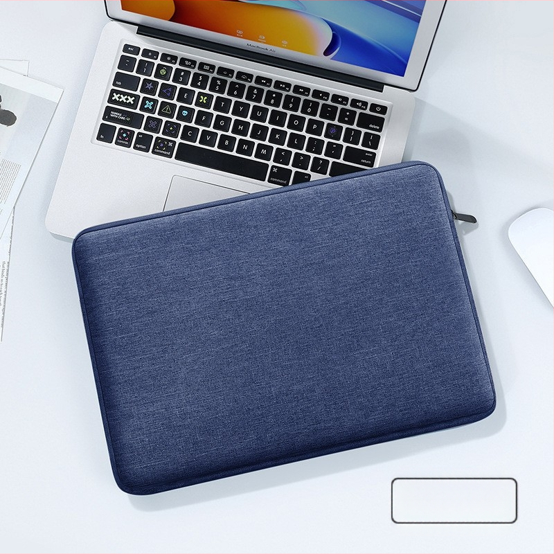 Персонализирана водоустойчива подплатена вътрешна чанта за лаптоп, полиестер, плътна плюшена подплата, унисекс