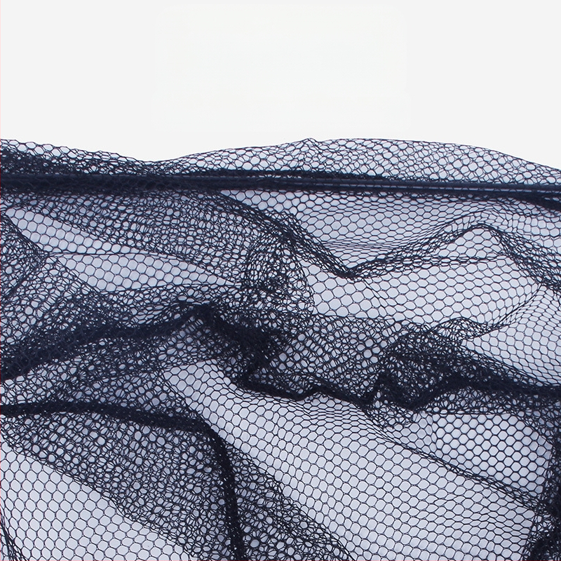 Алуминиева сплав рибарска мрежа, триъгълна интегрирана, сгъваща се телескопична ръчна мрежа с фина мрежа, диаметър устата 40 см, дълбочина 30 см, свиваемо