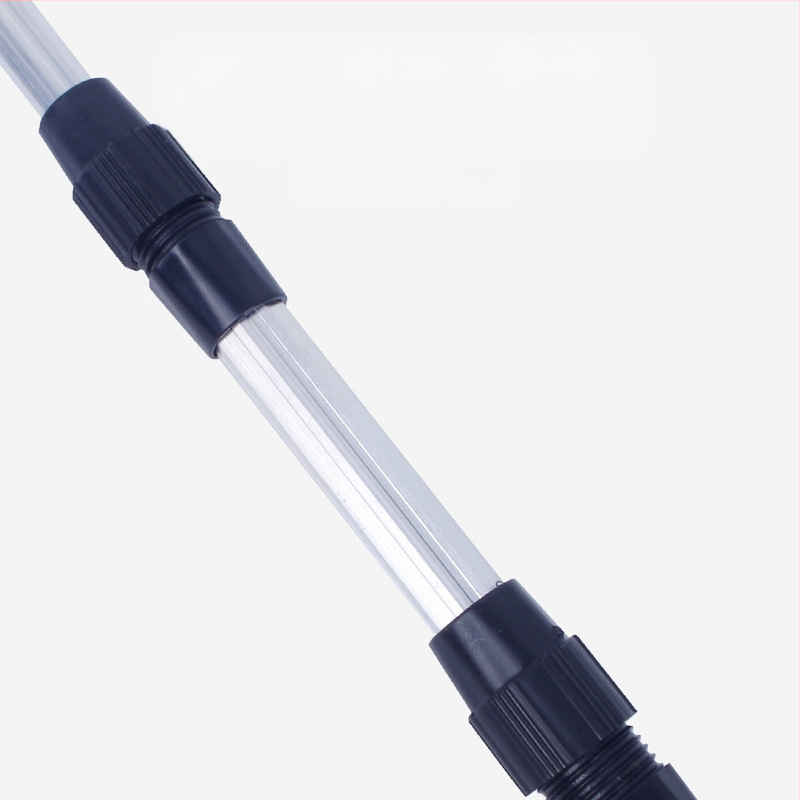 Алуминиева сплав рибарска мрежа, триъгълна интегрирана, сгъваща се телескопична ръчна мрежа с фина мрежа, диаметър устата 40 см, дълбочина 30 см, свиваемо