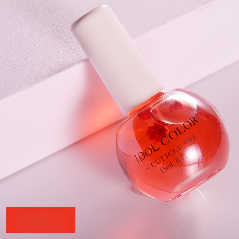 Лак за нокти с подхранващо масло и сушени цветя, грижа за кожичките, 5 мл