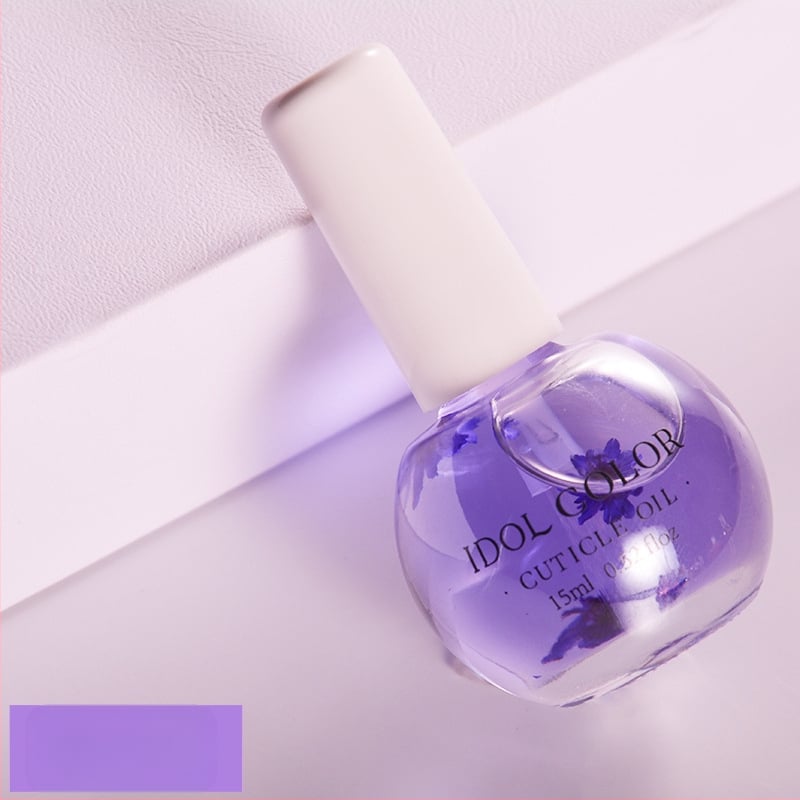 Лак за нокти с подхранващо масло и сушени цветя, грижа за кожичките, 5 мл