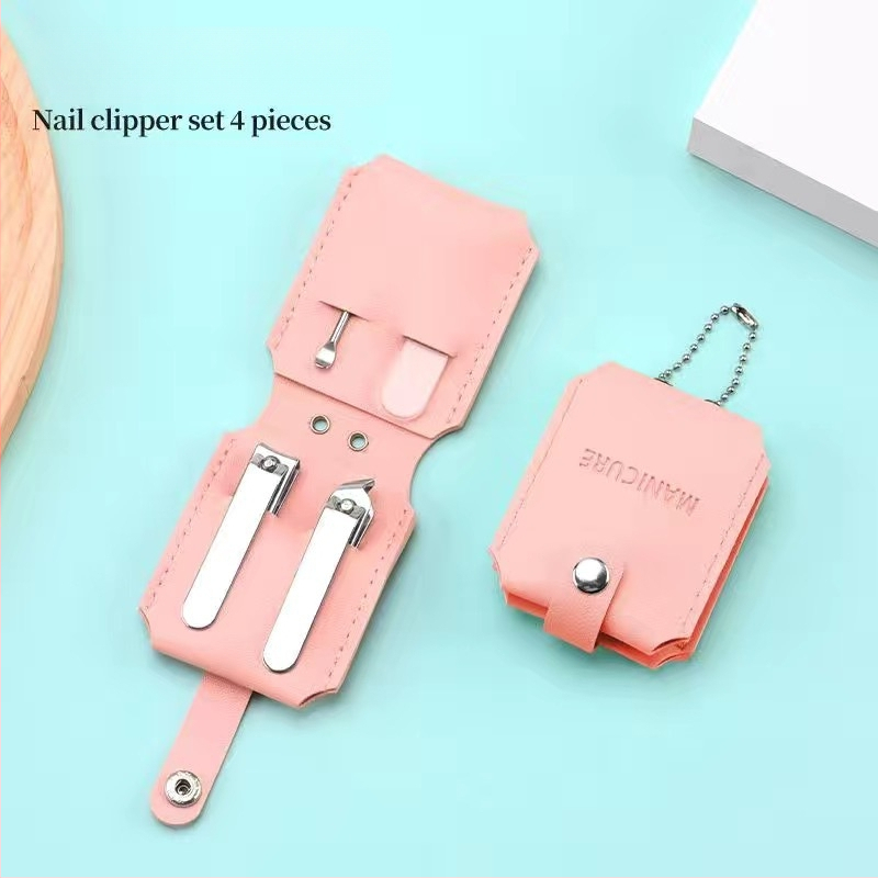 Портативен комплект за грижа: резачка за нокти и лъжичка за уши — неръждаема и въглеродна стомана, плосък и наклонен връх за нокти, клещи за канали по нокътя и многофункционални пинсети