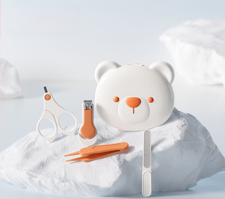 Σετ κοπτών νυχιών μωρού με προστατευτικό σχεδιασμό για νεογνά – πλαστικό και ανοξείδωτο ατσάλι, ασφαλές σετ φροντίδας βρεφών