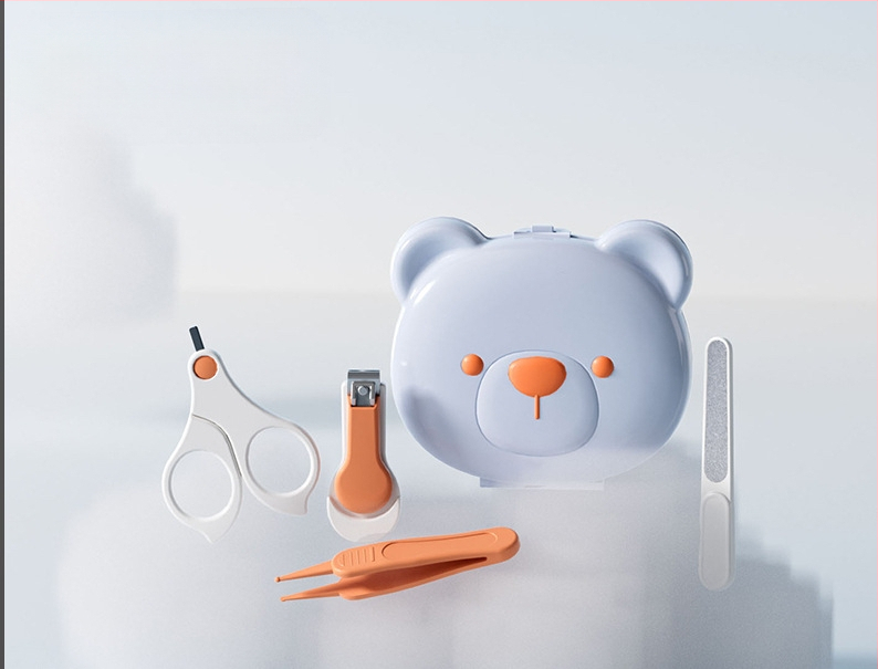 Σετ κοπτών νυχιών μωρού με προστατευτικό σχεδιασμό για νεογνά – πλαστικό και ανοξείδωτο ατσάλι, ασφαλές σετ φροντίδας βρεφών