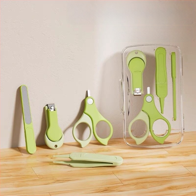 Σετ κοπτών νυχιών μωρού με προστατευτικό σχεδιασμό για νεογνά – πλαστικό και ανοξείδωτο ατσάλι, ασφαλές σετ φροντίδας βρεφών