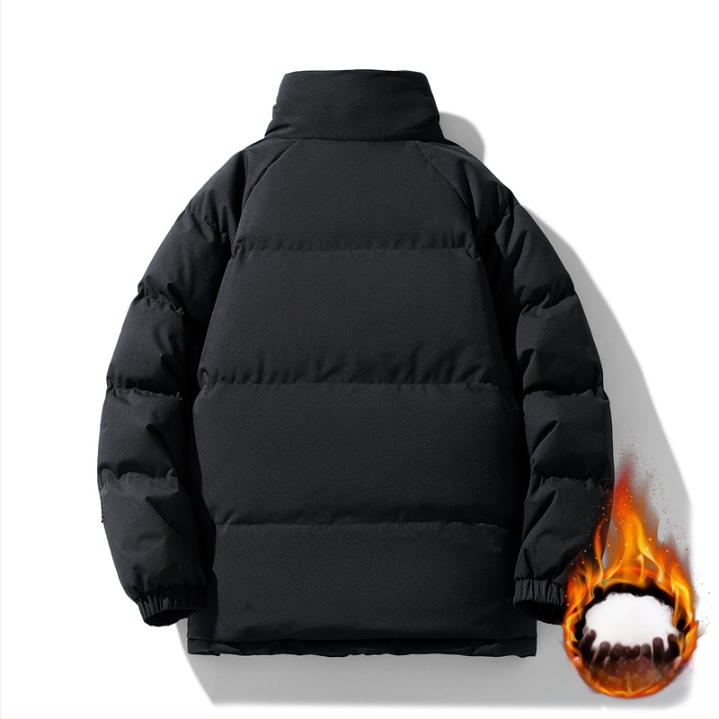 Unisex παλτό chenille από βαμβάκι, με σταθερό γιακά, επένδυση από ακέτα, γέμισμα πολυεστέρα-βαμβάκι, φθινοπωρινό-χειμερινό