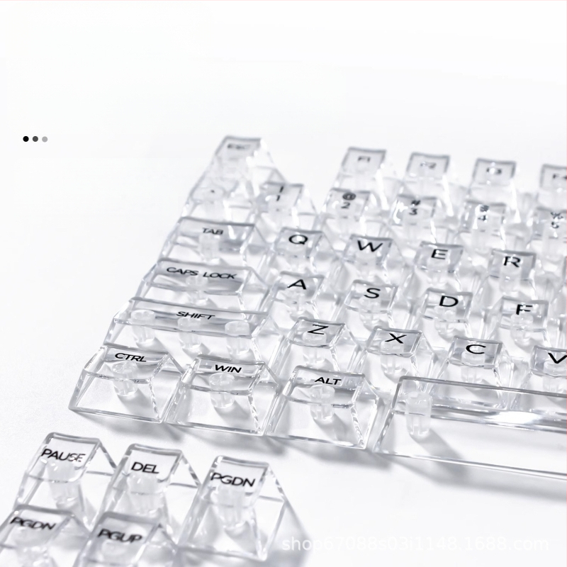 Readson átlátszó PC keycap mechanikus billentyűzethez, oldal- és felül gravírozott.