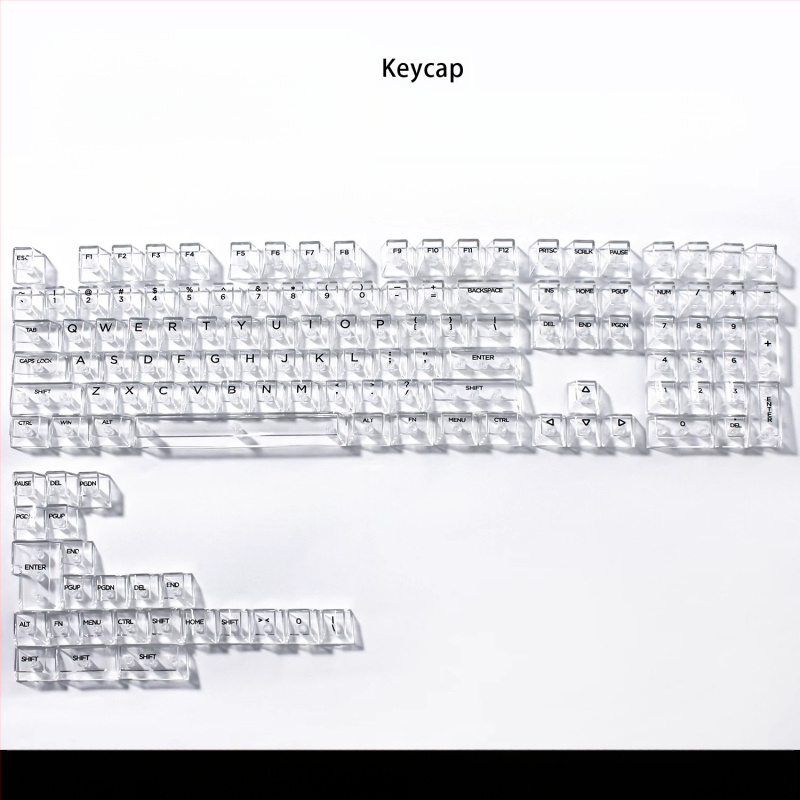 Readson átlátszó PC keycap mechanikus billentyűzethez, oldal- és felül gravírozott.