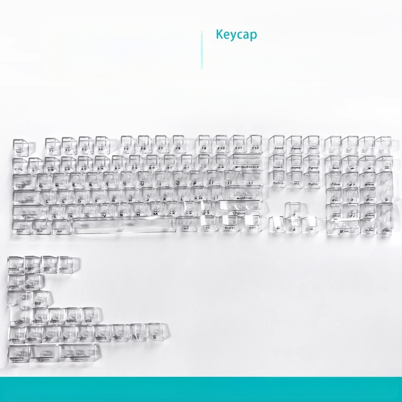 Readson átlátszó PC keycap mechanikus billentyűzethez, oldal- és felül gravírozott.