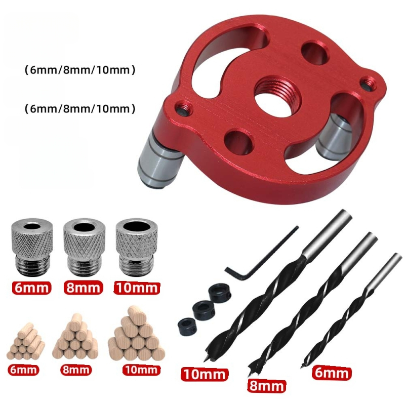 Дърводелски вертикален център за отвори, самоцентриращ, алуминиева сплав, комплект 1 бр., за дървообработване