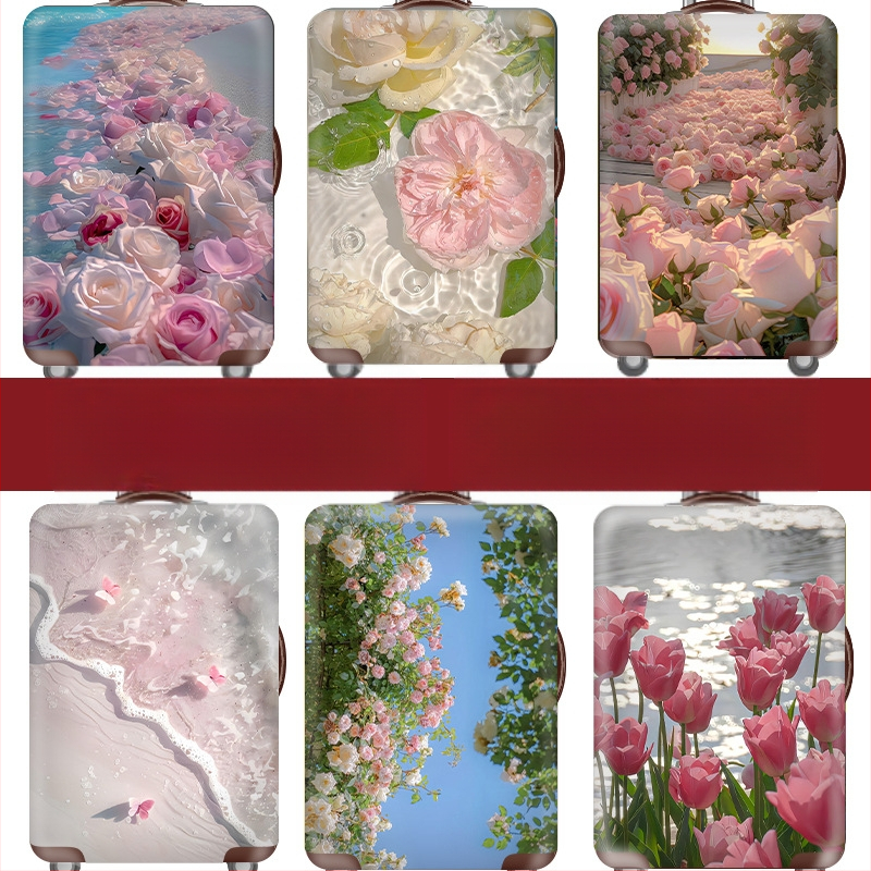 Κάλυμμα αποσκευών από πολυεστέρα με φερμουάρ, σχέδιο ζώα, επένδυση πολυεστέρας, τροχοί για όλα τα μεγέθη