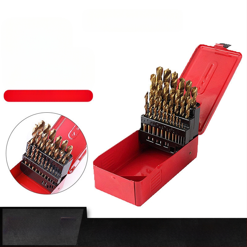 Набор винтови свредла в метална кутия, 25 части, марка Jiashiteng, за електрическа бормашина