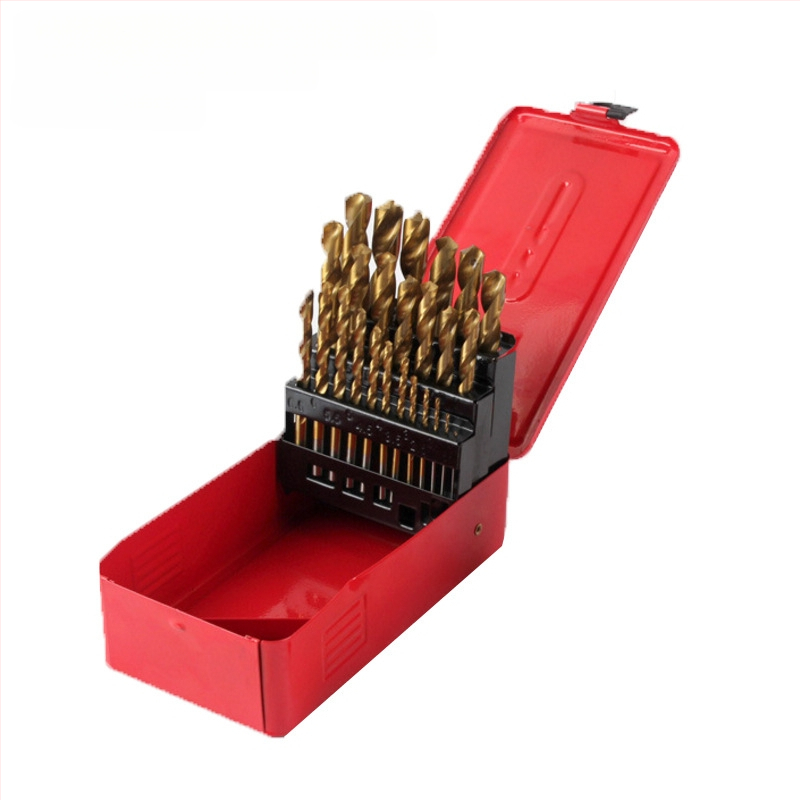 Набор винтови свредла в метална кутия, 25 части, марка Jiashiteng, за електрическа бормашина