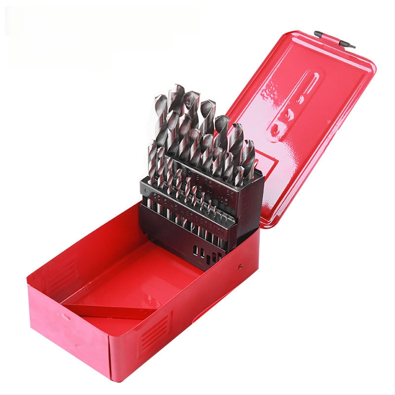 Набор винтови свредла в метална кутия, 25 части, марка Jiashiteng, за електрическа бормашина