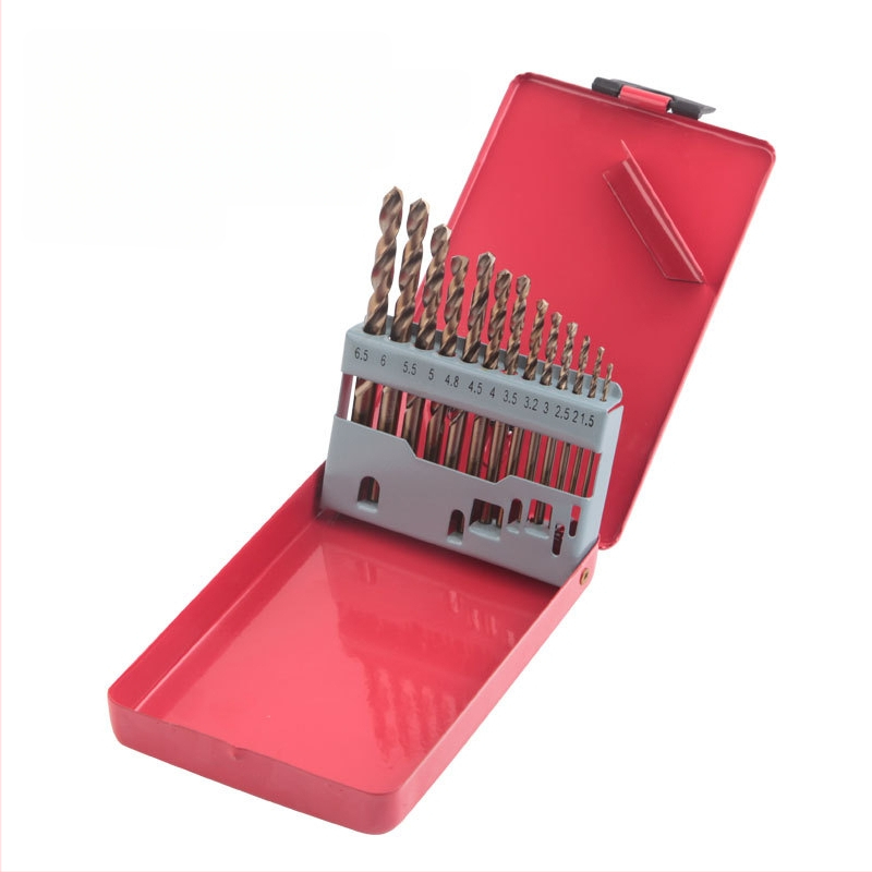 Набор винтови свредла в метална кутия, 25 части, марка Jiashiteng, за електрическа бормашина