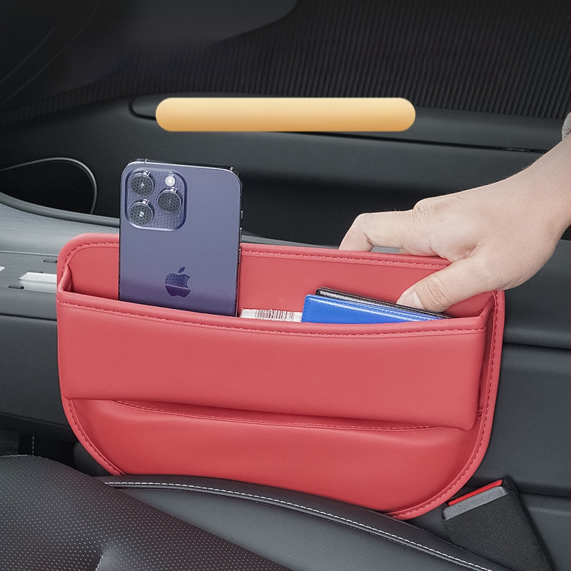 Δερμάτινο κουτί αποθήκευσης για το κενό ανάμεσα στα καθίσματα αυτοκινήτου, τηλεσκοπικό, αδιάβροχο