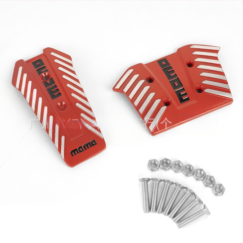 Always red σετ ποδιών αυτοκινήτου από κράμα αλουμινίου για γκάζι και φρένο – καθολική εφαρμογή, προσαρμοστικό