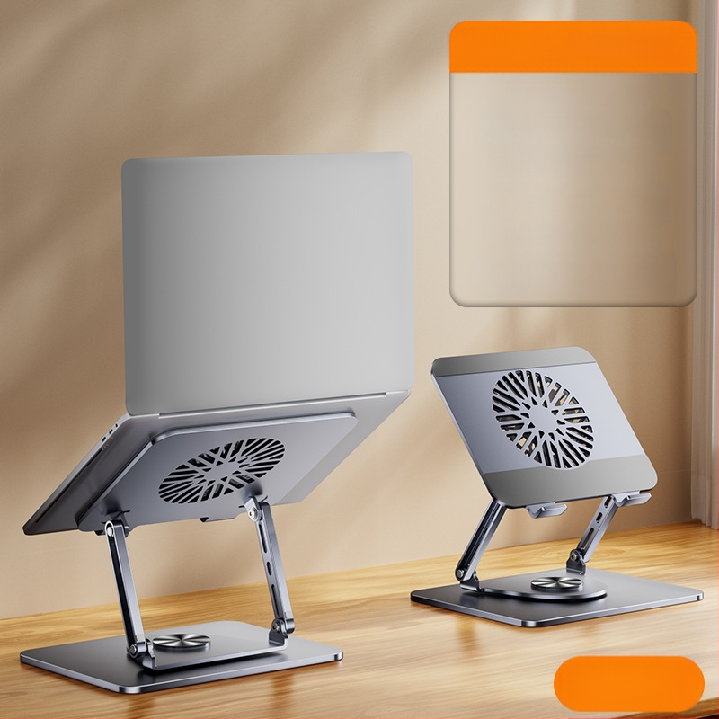 Стойка за лаптоп с въртене на 360°, повдигане на настолна повърхност и вертикално регулиране, въглеродна стомана, модел BJ30