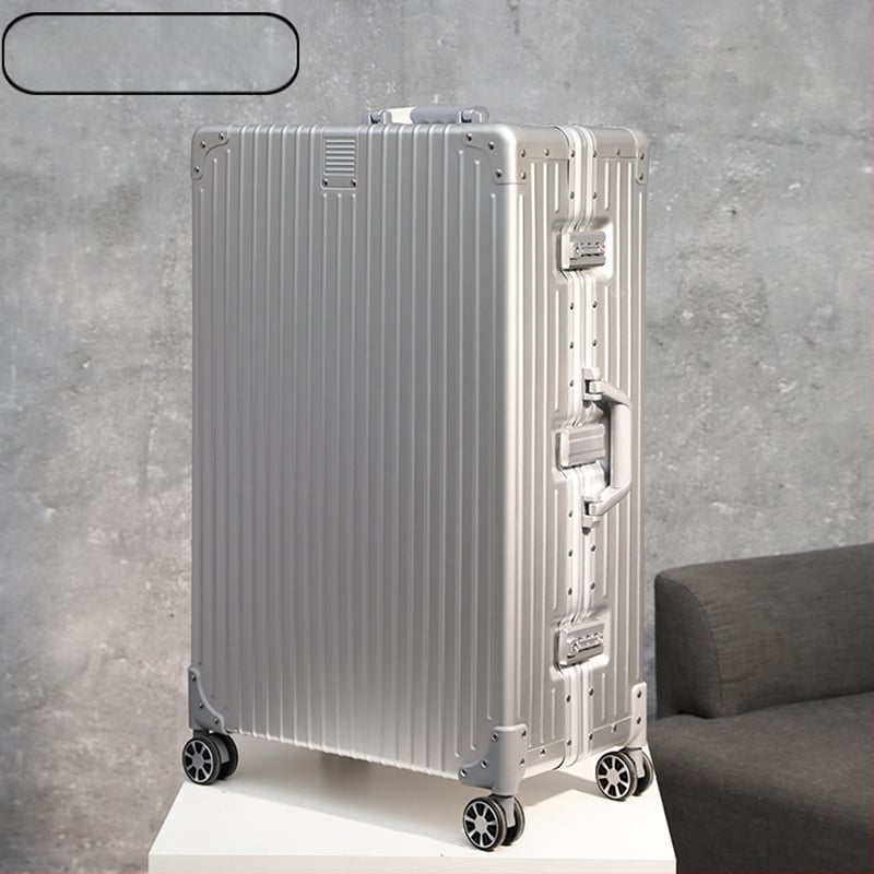 Βαλίτσα ταξιδιού από κράμα αλουμινίου-μαγνησίου, με περιστρεφόμενες ρόδες και κλείσιμο με λατς, κατάλληλη για επιχειρηματικά ταξίδια