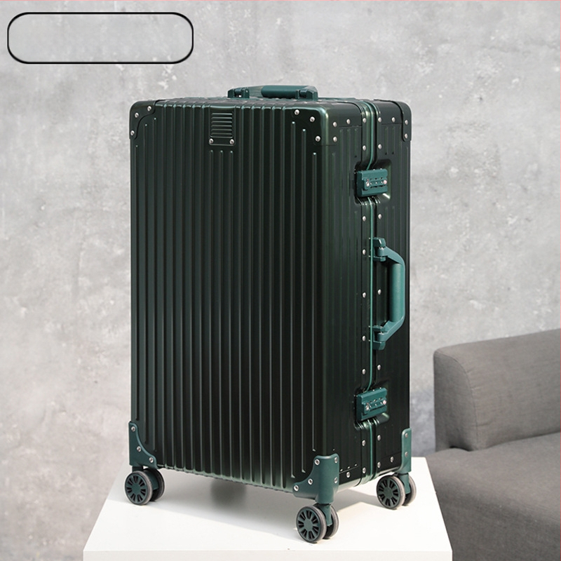 Βαλίτσα ταξιδιού από κράμα αλουμινίου-μαγνησίου, με περιστρεφόμενες ρόδες και κλείσιμο με λατς, κατάλληλη για επιχειρηματικά ταξίδια