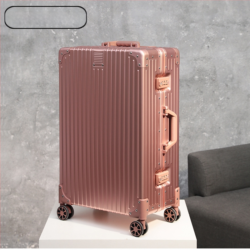 Βαλίτσα ταξιδιού από κράμα αλουμινίου-μαγνησίου, με περιστρεφόμενες ρόδες και κλείσιμο με λατς, κατάλληλη για επιχειρηματικά ταξίδια