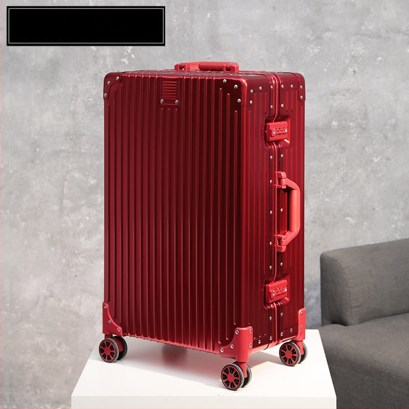 Βαλίτσα ταξιδιού από κράμα αλουμινίου-μαγνησίου, με περιστρεφόμενες ρόδες και κλείσιμο με λατς, κατάλληλη για επιχειρηματικά ταξίδια