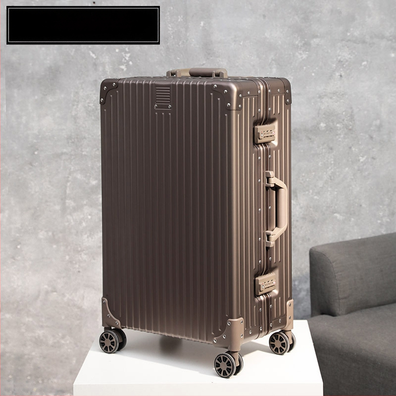 Βαλίτσα ταξιδιού από κράμα αλουμινίου-μαγνησίου, με περιστρεφόμενες ρόδες και κλείσιμο με λατς, κατάλληλη για επιχειρηματικά ταξίδια