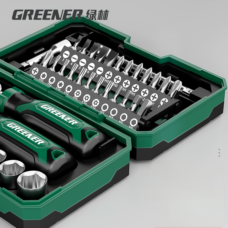 GREENER/Greenforest Εργαλειοθήκη μοτοσικλέτας — Socket Set, Screwdriver, Small Ratchet Wrench, Carbon Steel