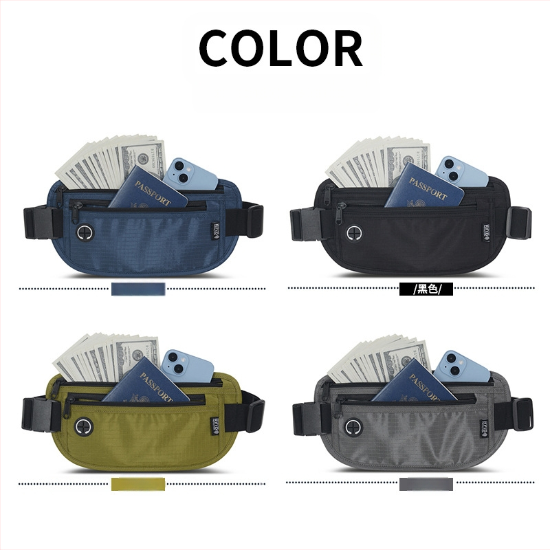 Jostas soma pasēm un dokumentiem – RFID aizsardzība, neilons, universāls, ūdensizturīgs, Junletu