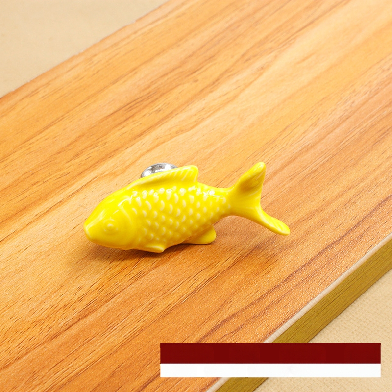 Keramikas skapja rokturis, vienā caurumā, modelis 1017 Grass Carp, glazūra ar krāsu efektu, mūsdienīgs minimālistisks stils