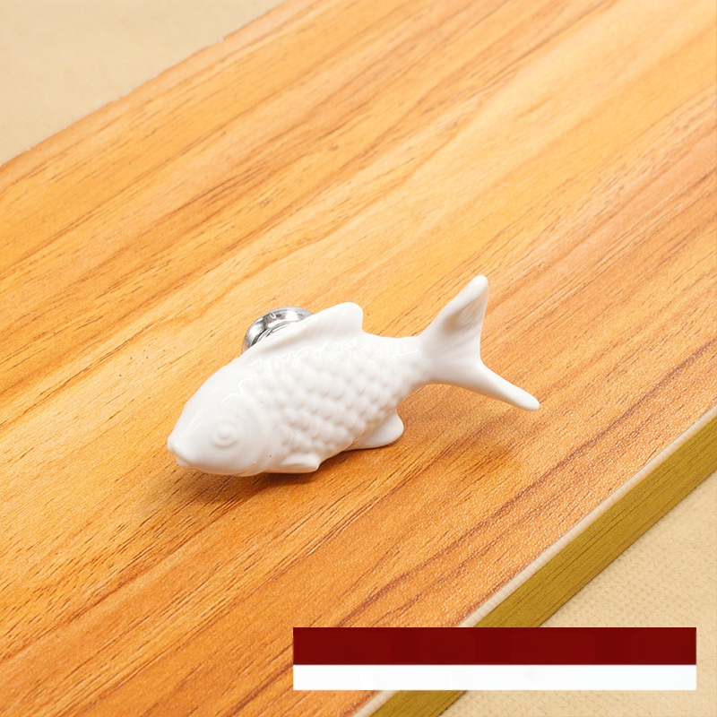 Keramikas skapja rokturis, vienā caurumā, modelis 1017 Grass Carp, glazūra ar krāsu efektu, mūsdienīgs minimālistisks stils