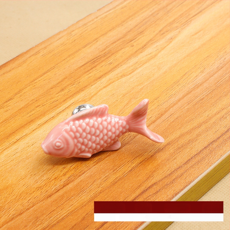 Keramikas skapja rokturis, vienā caurumā, modelis 1017 Grass Carp, glazūra ar krāsu efektu, mūsdienīgs minimālistisks stils