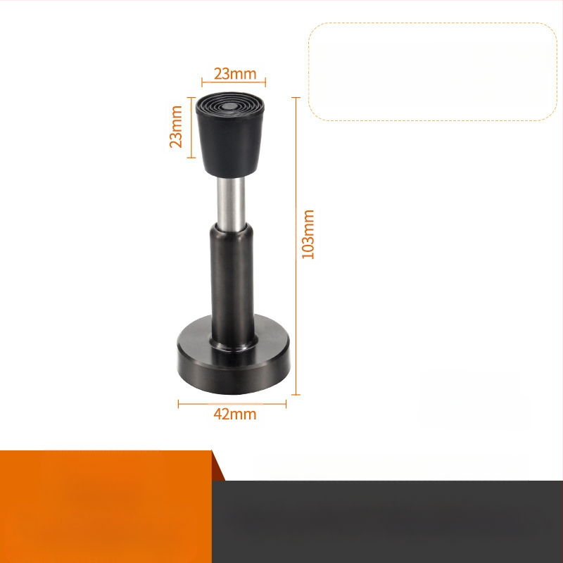 Ανοξείδωτος τοίχου stopper για πόρτα με αντικρούση, παχύτερη κορυφή από καουτσούκ, μοντέλο 008, γυαλιστερή επιφάνεια