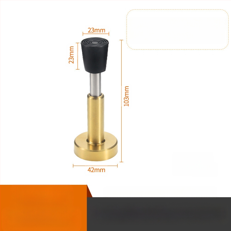 Ανοξείδωτος τοίχου stopper για πόρτα με αντικρούση, παχύτερη κορυφή από καουτσούκ, μοντέλο 008, γυαλιστερή επιφάνεια